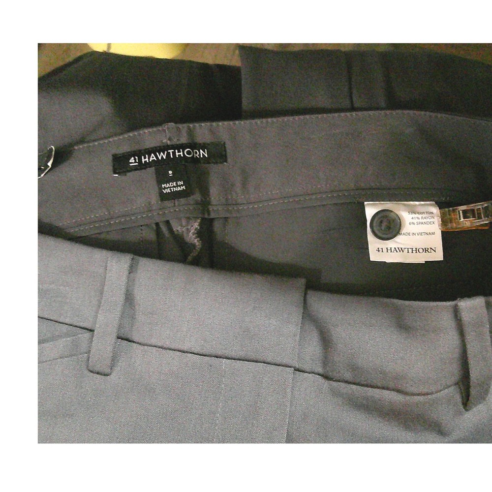 41 Hawthorn Pants Womens Size 8 Black Flat Front Stretch Career Casual - Picture 3 of 3